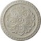 Ekena Millwork Emeryville Ceiling Medallion, Hand-Painted Pot of Cream Crackle, 16 7/8"OD x 5/8"P CM16ERPCC - alternate 1